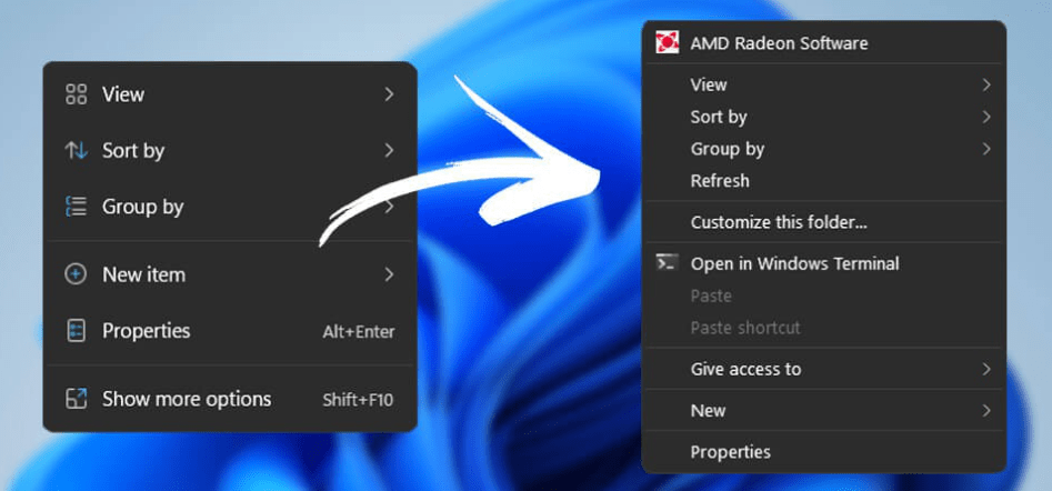 Windows 11 Sağ Tuş (Tık) Menüsünü Windows 10 daki Gibi Kullanın